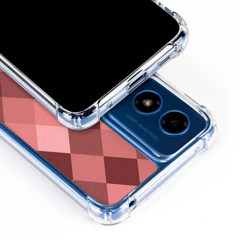 Autumn Red Geometric Moto G 5G (2024) Clear Case